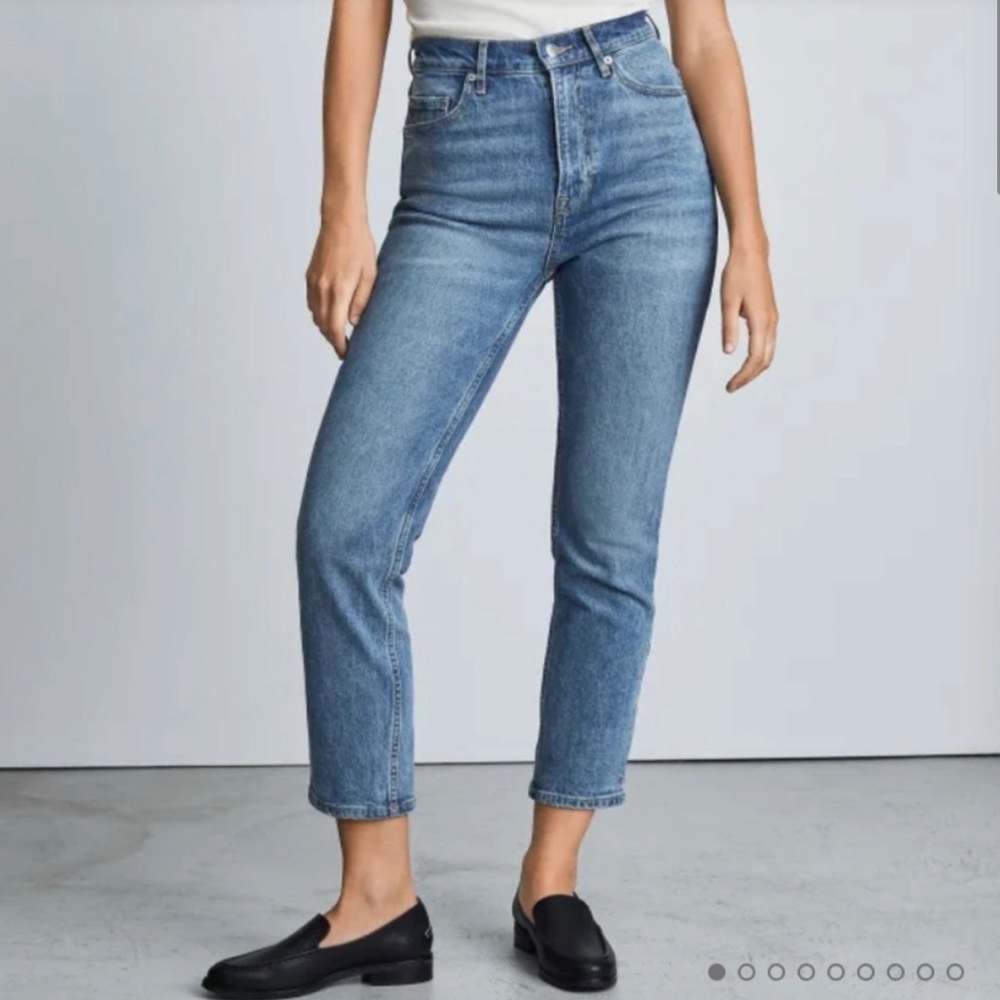 Everlane Cheeky Jean Stretch Denim 26 Crop High Waisted Rise Straight Leg